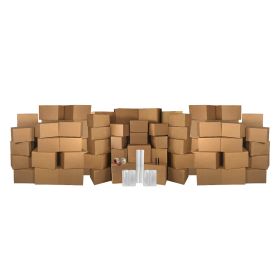 Boxengine Basic Moving Boxes Kit #7 contains 88 packing boxes and packing supplies.
