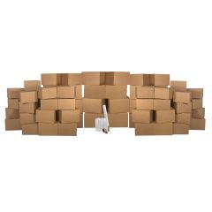 Boxengine Basic Moving Boxes Kit #5 contains 58 boxes and Supplies.
