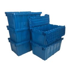 Storage and Packing Plastic Crates, 27" x 16.9" x 12.5" Pack of 5
