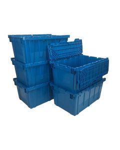 Storage and Packing Plastic Crates, 27" x 17" x 12.5" Pack of 5